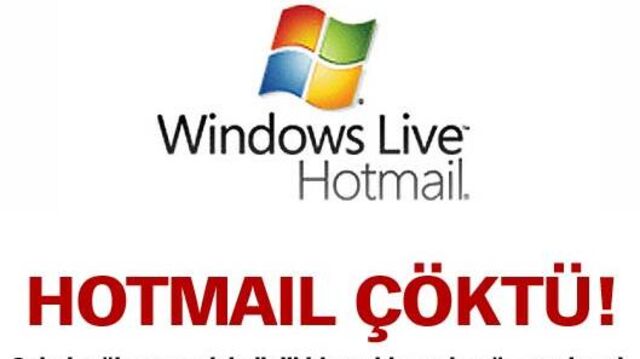 Hotmail çöktü!