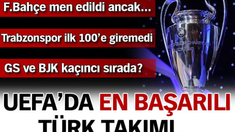 UEFA'da en başarılı Türk takımı...