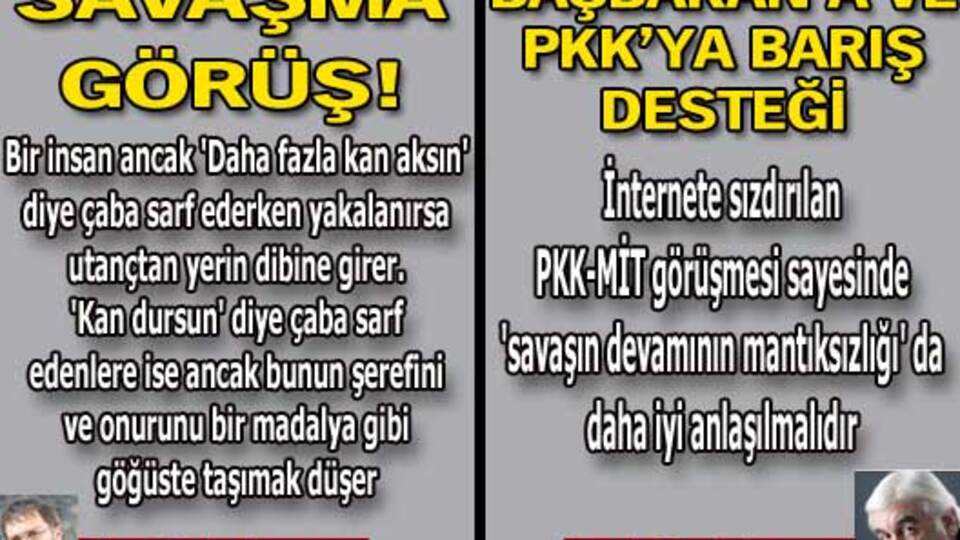 İki köşe yazarından MİT-PKK görüşmesine destek