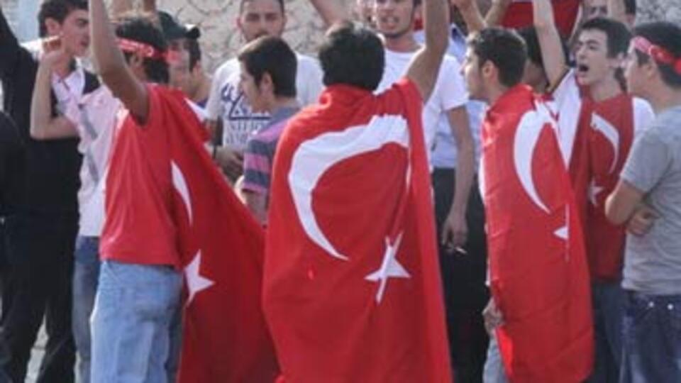 Taksim'de terör protestosu