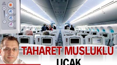 Taharet musluklu uçak