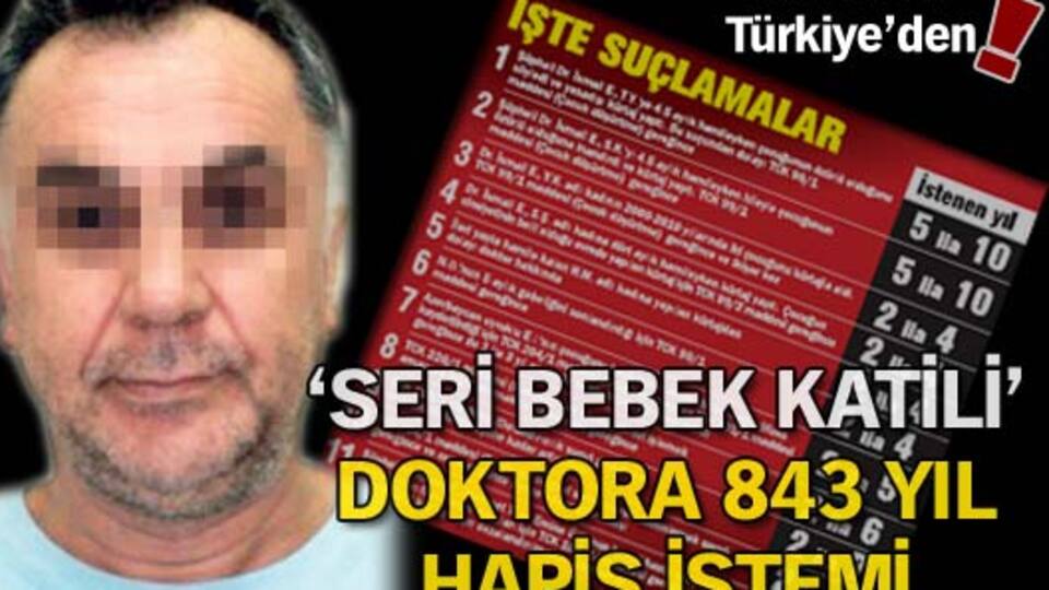 Kürtajcı doktora 843 yıl hapis istendi