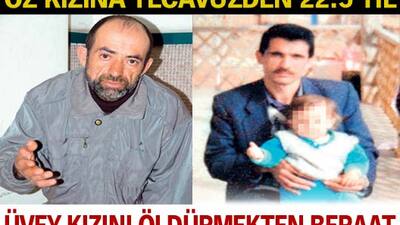 Öz kızına tecavüzden 22.5 yıl, üvey kızını öldürmekten beraat!