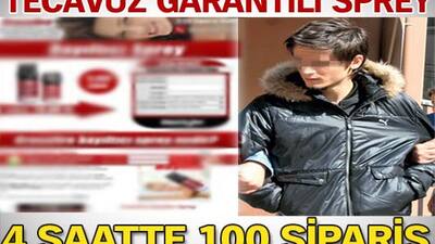 'Tecavüz garantili sprey'e 4 saatte 100 sipariş gelmiş