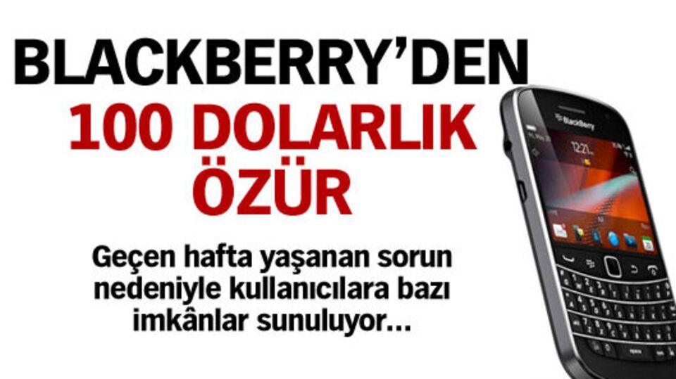 Blackberry'den 100 dolarlık ödül!