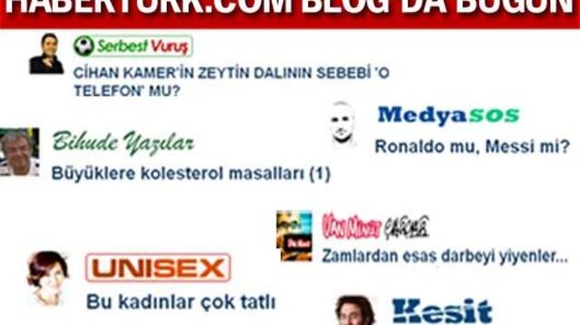 HABERTURK.COM BLOG'DA BUGÜN