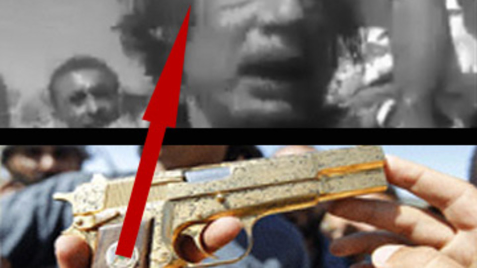 Kaddafi nasıl öldü: Altın silah mı koruması mı?