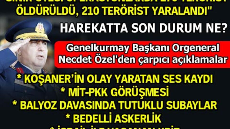 "Sınır ötesi operasyonlarda 270 terörist öldürüldü"