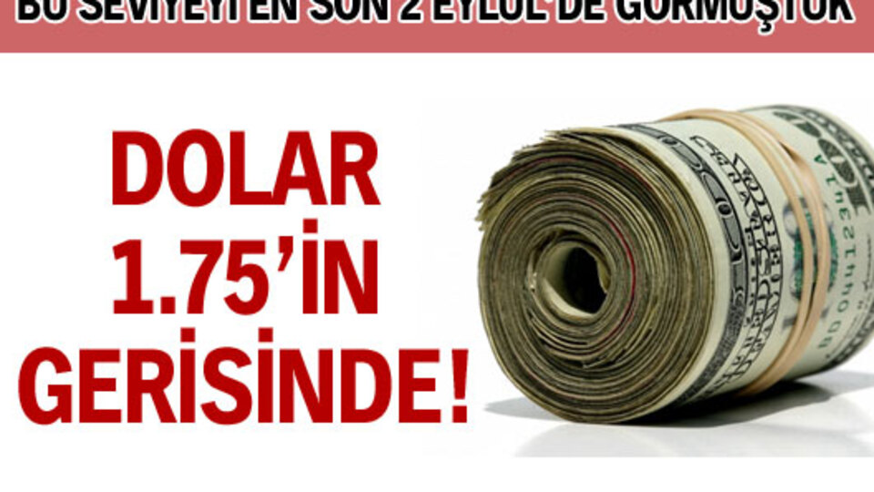 Dolar 1.75'in altında açıldı!
