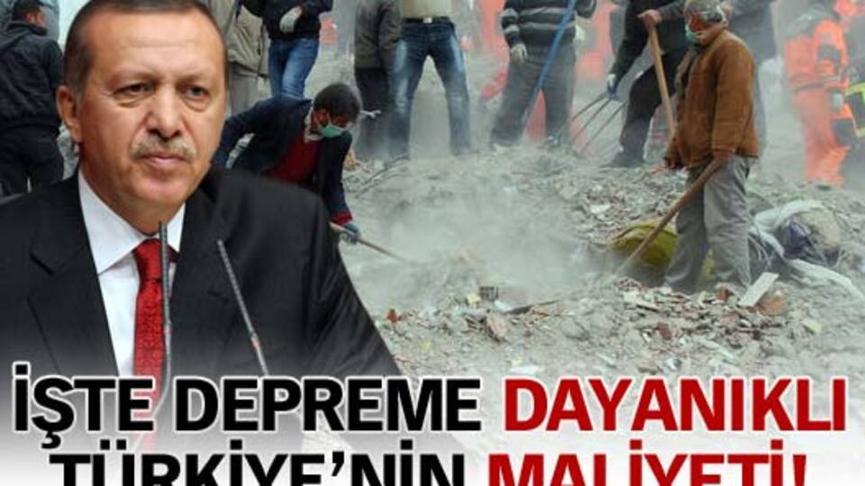 Depreme dayanıklı Türkiye'nin maliyeti