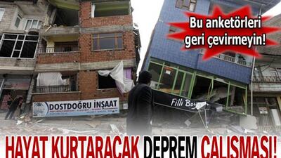 Hayat kurtaracak deprem çalışması!