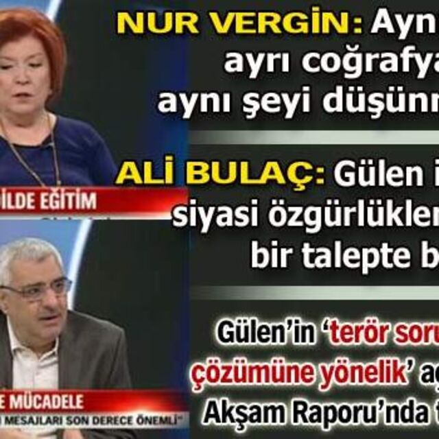 "Gülen'in demeci çok önemli"