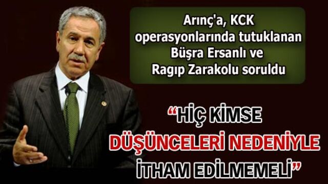 "Hiç kimse düşünceleri nedeniyle itham edilmemeli"