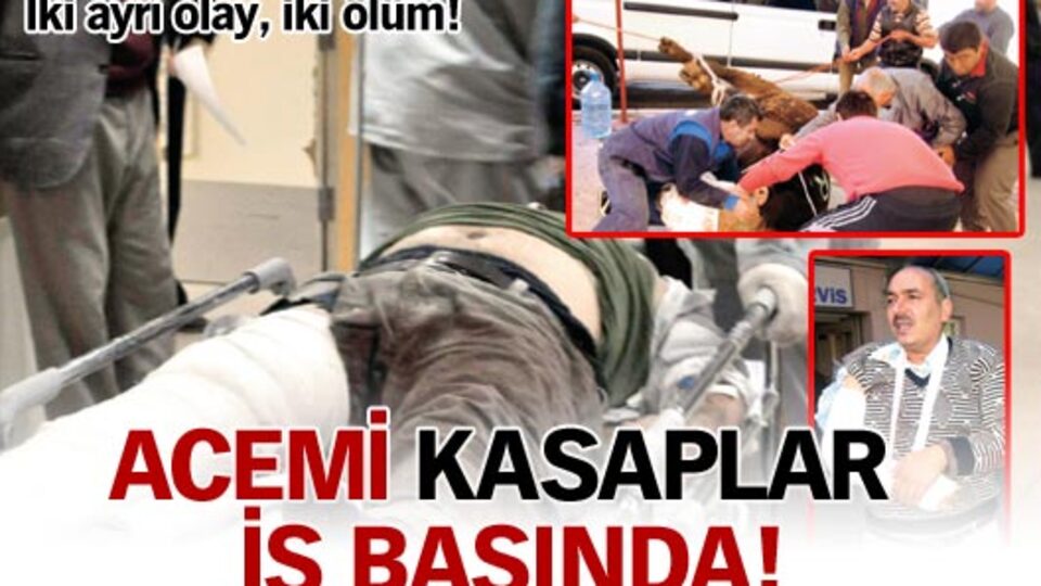 Acemi kasaplar acil serviste!