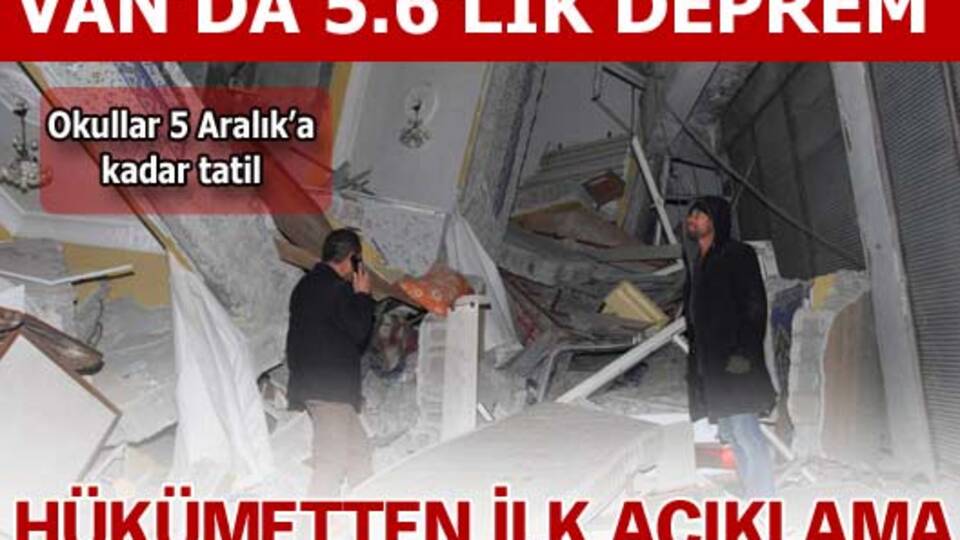 Hükümetten ilk açıklama