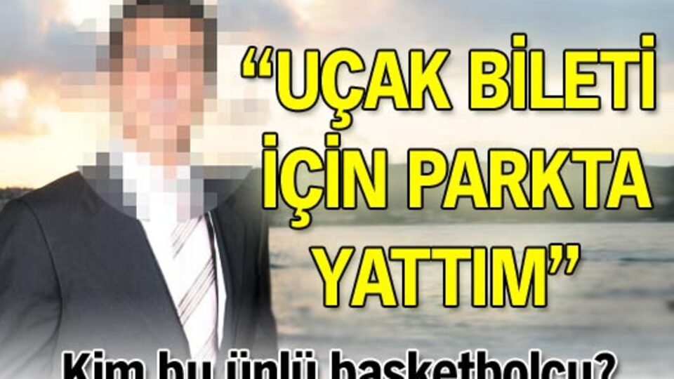 Uçak bileti için parkta yatmış