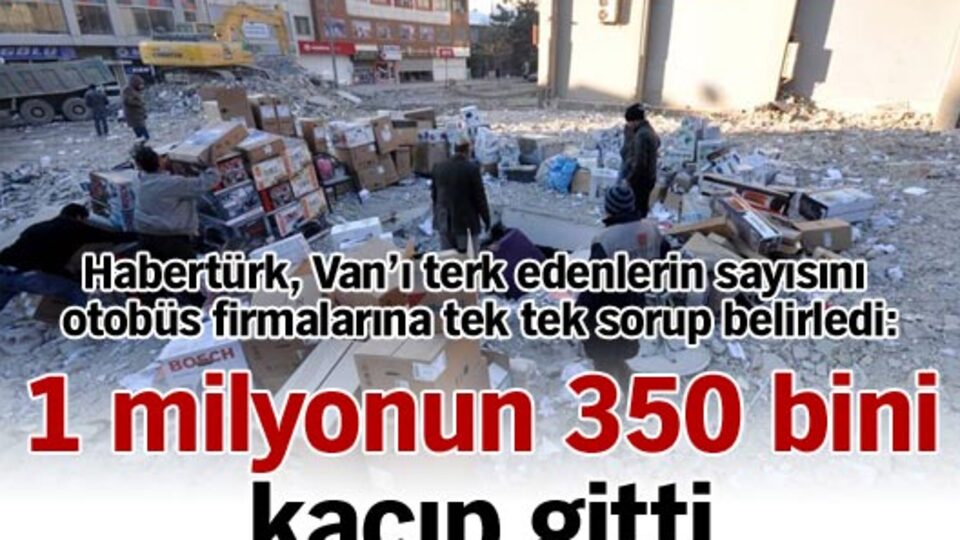 1 milyonun 350 bini kaçıp gitti