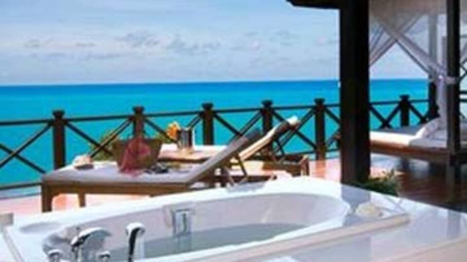 En romantik otel banyoları