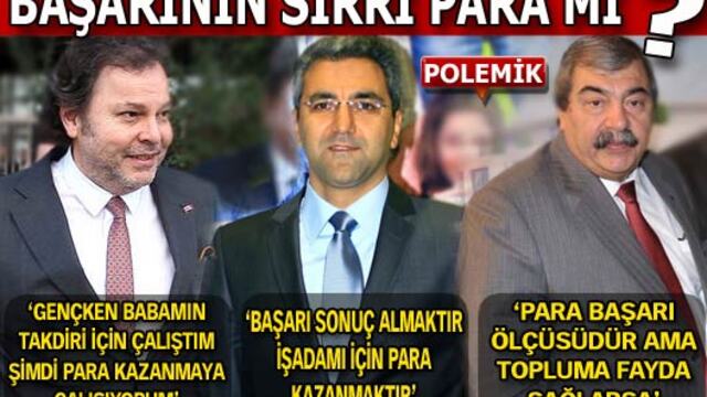 Başarının ölçütü para mı?