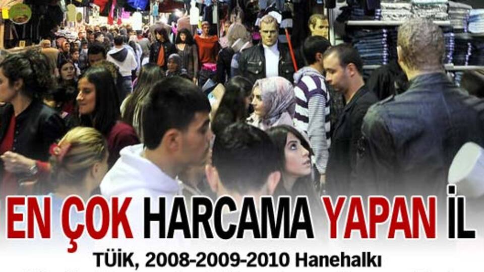 En çok harcama yapan il