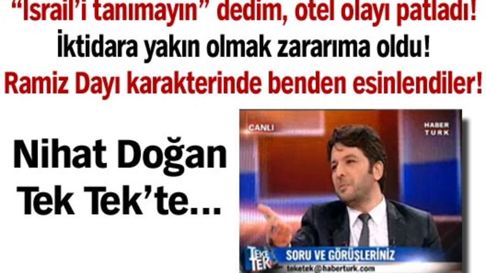 "İsrail dedim, otel olayı patlak verdi" VİDEO