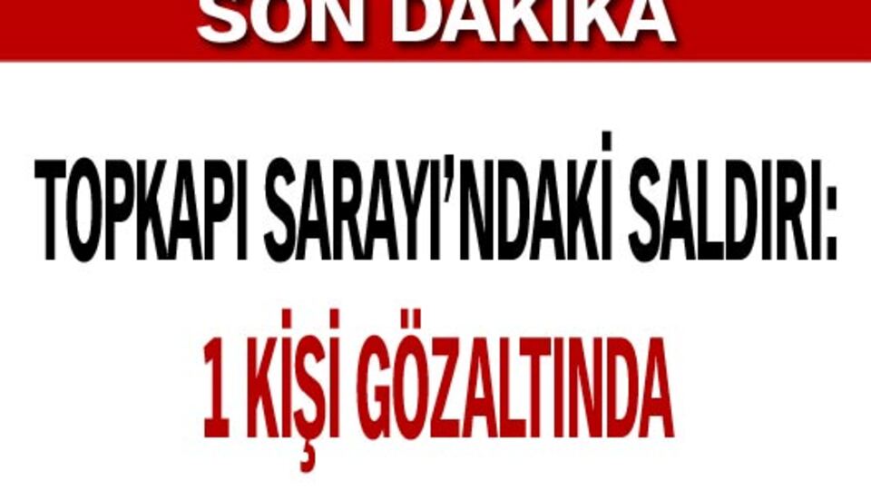 Topkapı Sarayı saldırısında 1 kişi gözaltında VİDEO