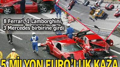 Dünyanın en pahalı otomobil kazası! GALERİ