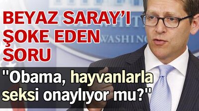 "Obama, hayvanlarla seksi onaylıyor mu?"