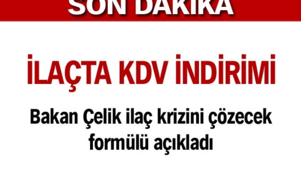 İlaçta KDV indirimi