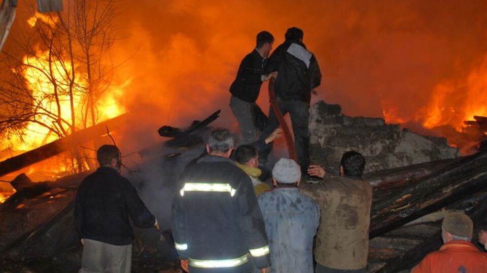 Samsun'da korkunç yangın