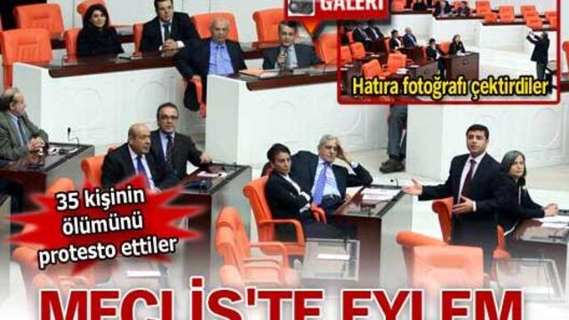 BDP'lilerden Meclis'te oturma eylemi