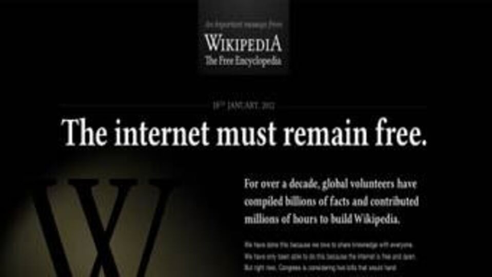 Wikipedia kepenk kapatma eylemi yapıyor!