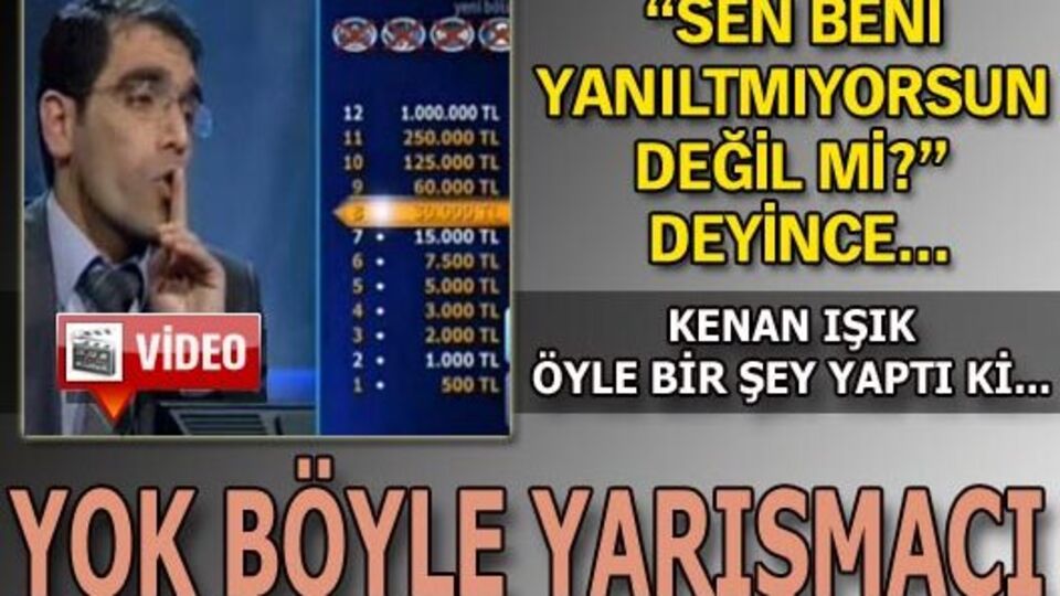 Kim Milyoner Olmak İster'de ilginç yarışmacı VİDEO