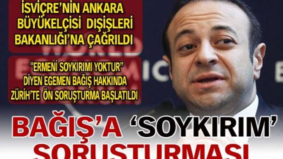 Bağış'a 'soykırım soruşturması'