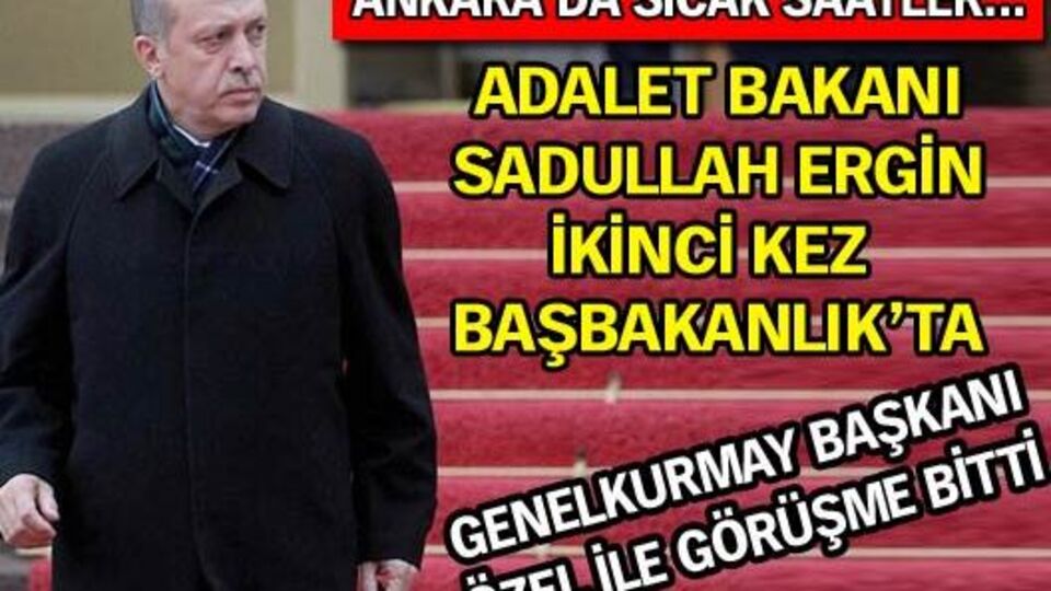 Adalet Bakanı Ergin ikinci kez Başbakanlık'ta