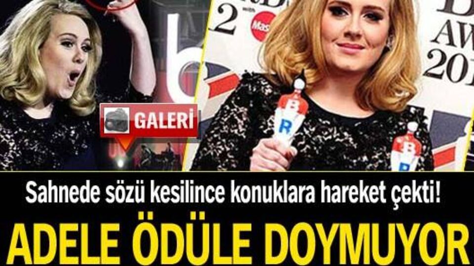 Adele ödüle doymuyor!