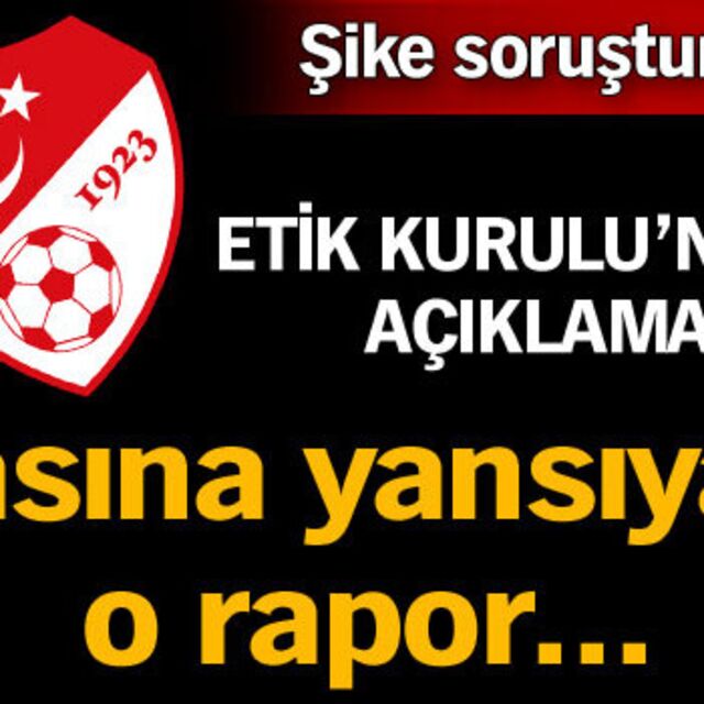 O rapor nihai metin değildi!