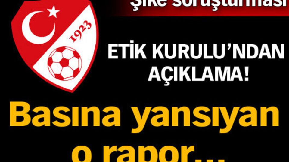 O rapor nihai metin değildi!