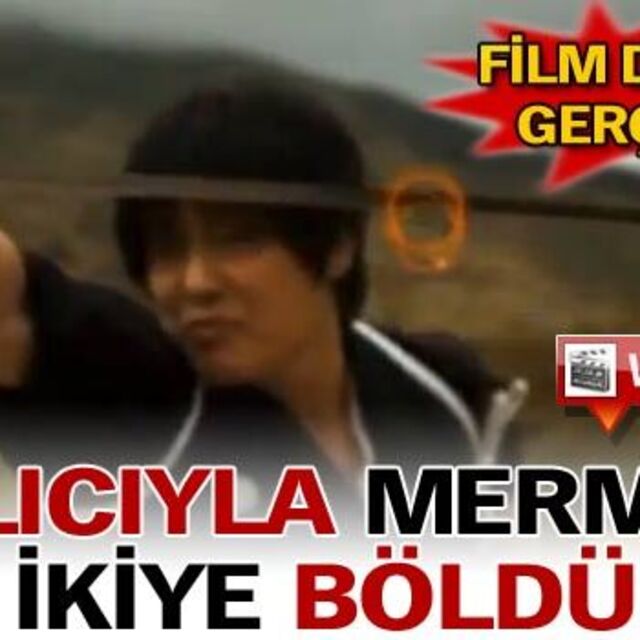 Kılıcıyla mermiyi ikiye böldü VİDEO!
