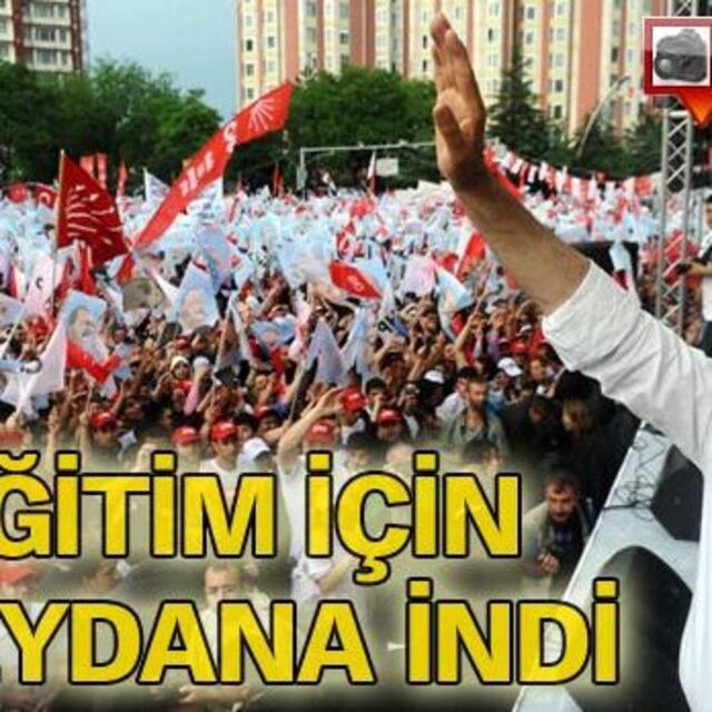 Eğitim için meydana indi