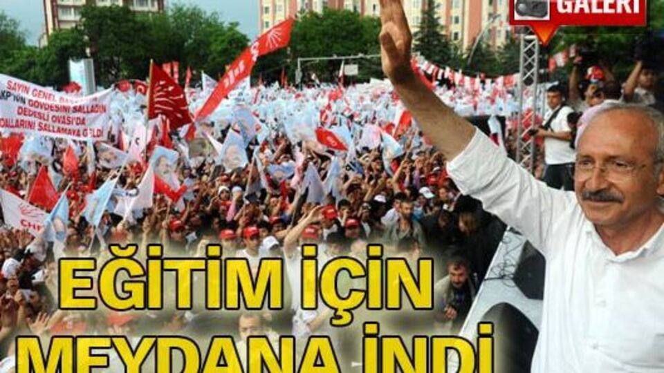 Eğitim için meydana indi