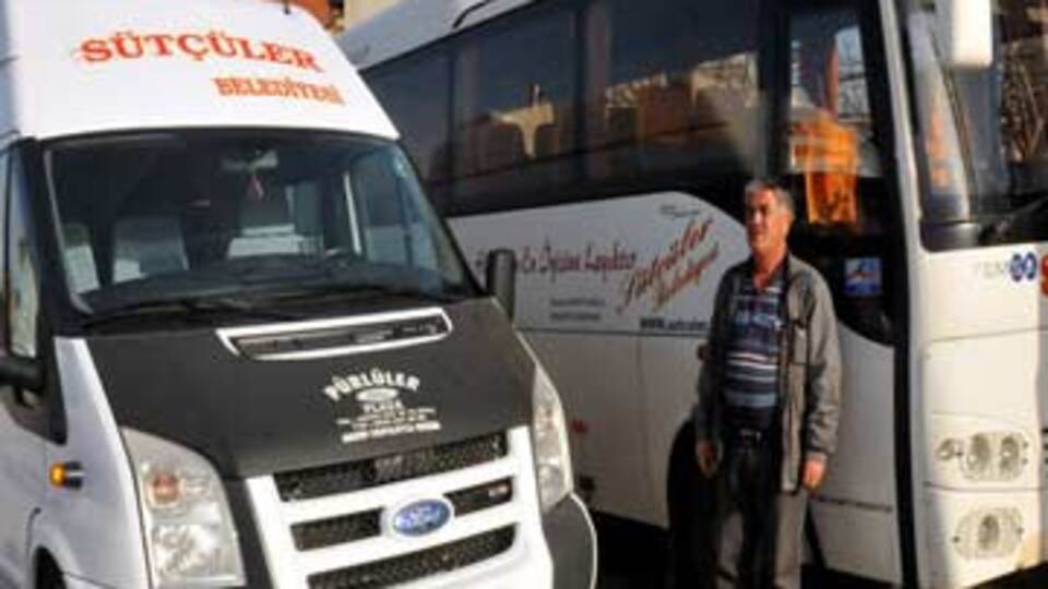 1 minibüs, 2 midibüs, 1 yolcu otobüsü...