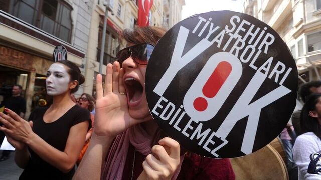 Sanatçılar eylemde GALERİ-VİDEO