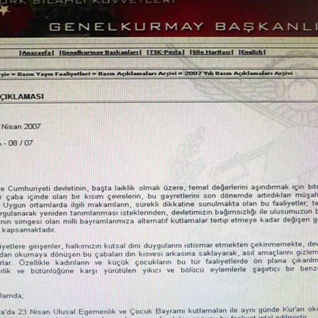 Bir e-muhtıranın anatomisi
