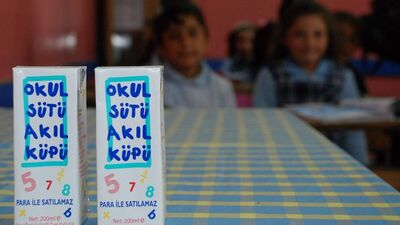 Okullarda süt dağıtımına başlandı