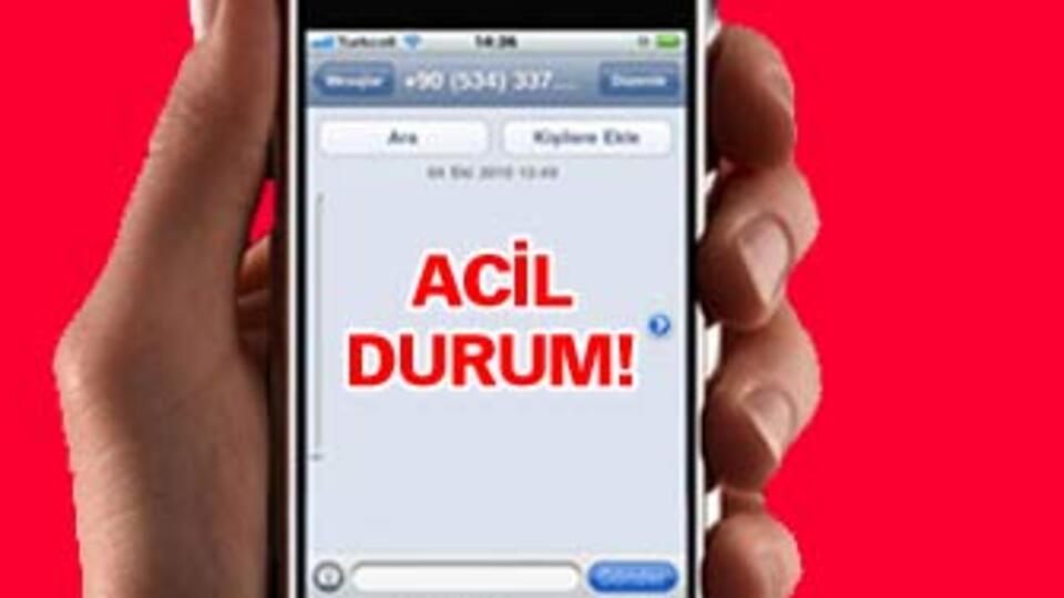 Acil yardıma SMS uygulaması