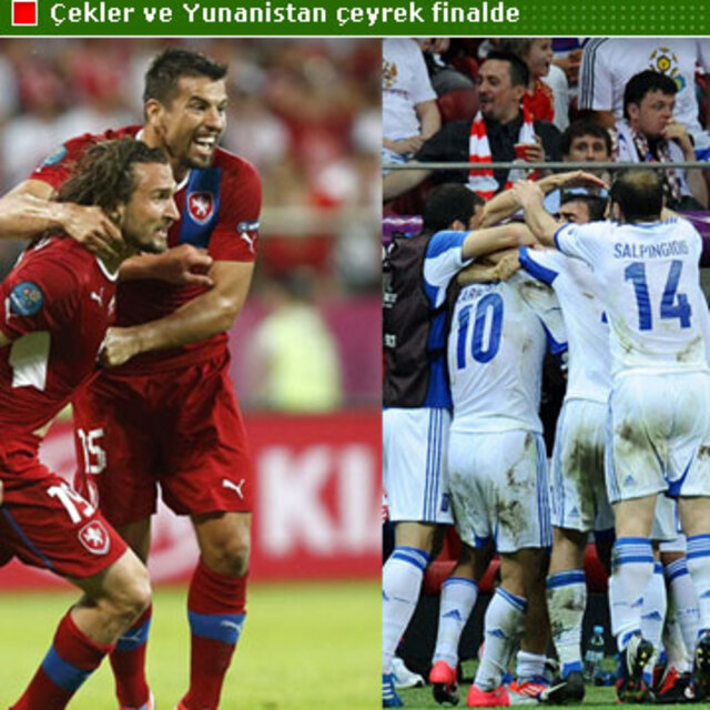 Çekler ve Yunanistan çeyrek finalde!