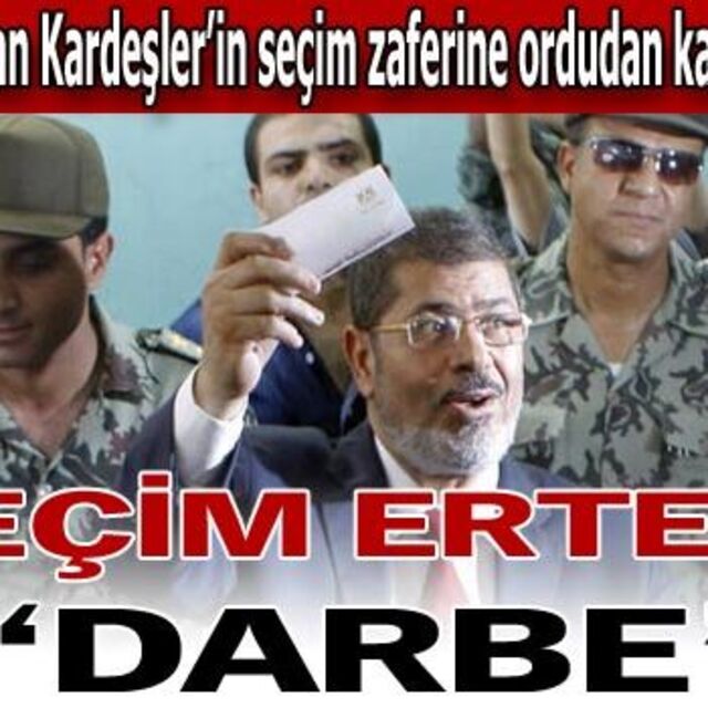 Seçim ertesi 'darbe'