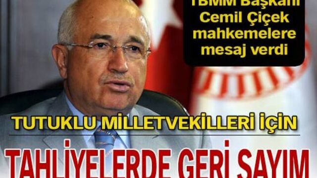 Çiçek'ten tutuklu vekillere tahliye sinyali
