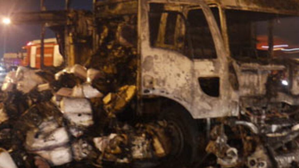 TEM'de korkutan yangın!